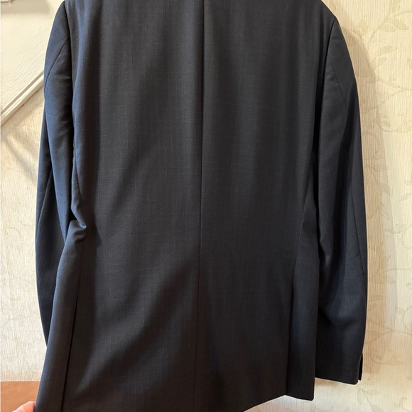 Men's Z Zegna Navy Windowpane Blazer 38R - Picture 3 of 11